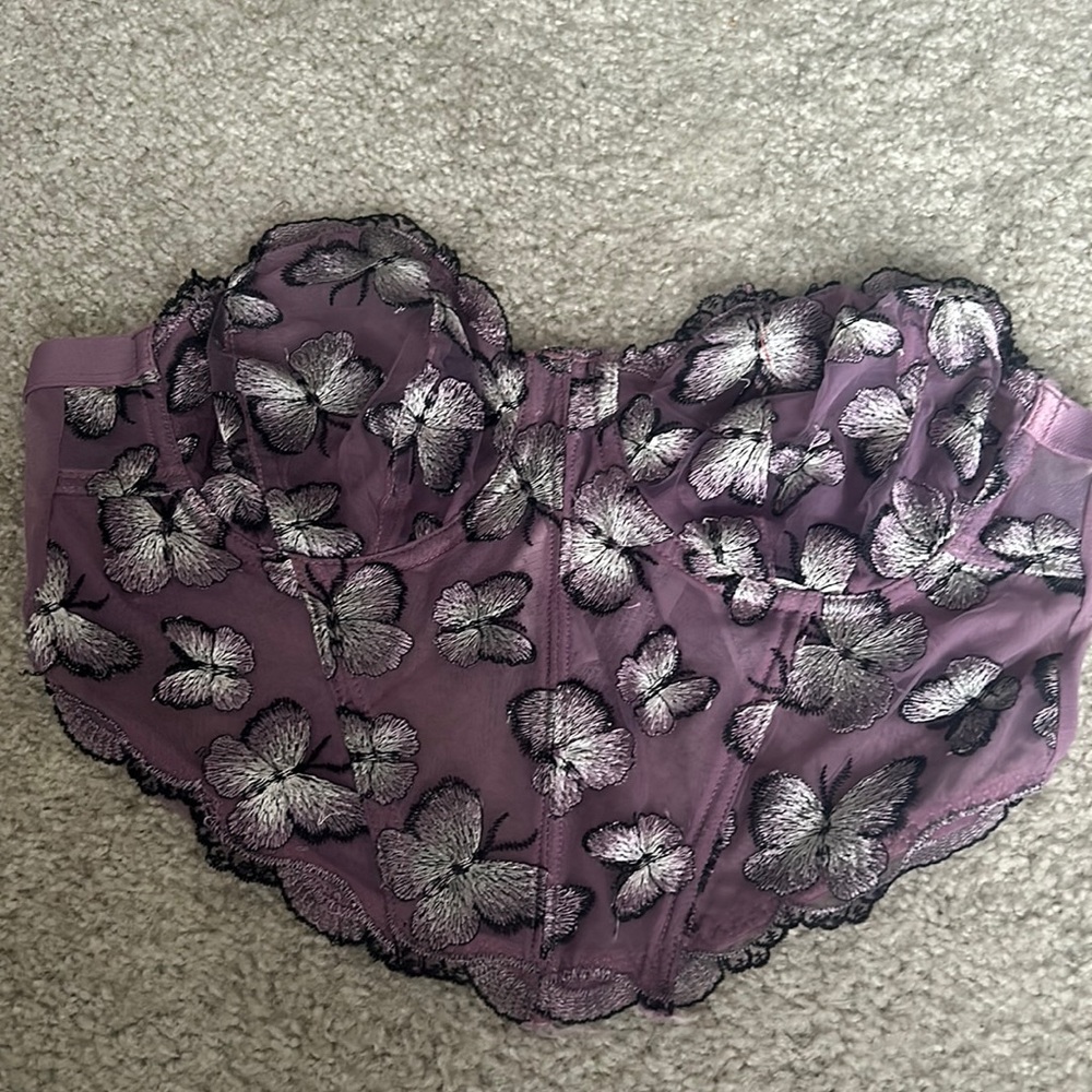 Butterfly Purple Corset Never Worn